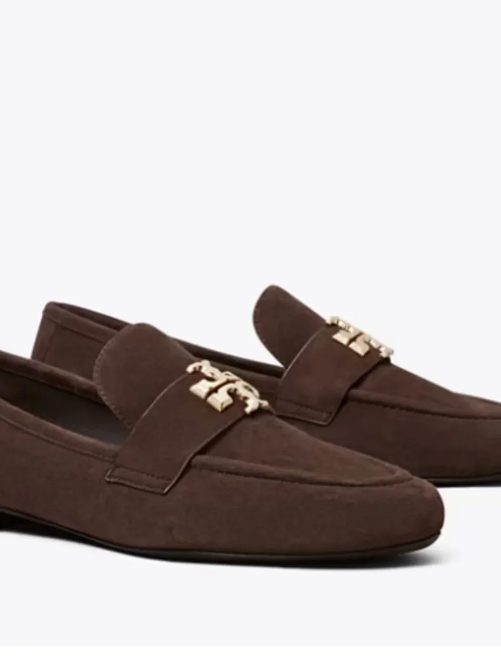 Tory Burch Suede Dark Cocoa Eleanor Loafers